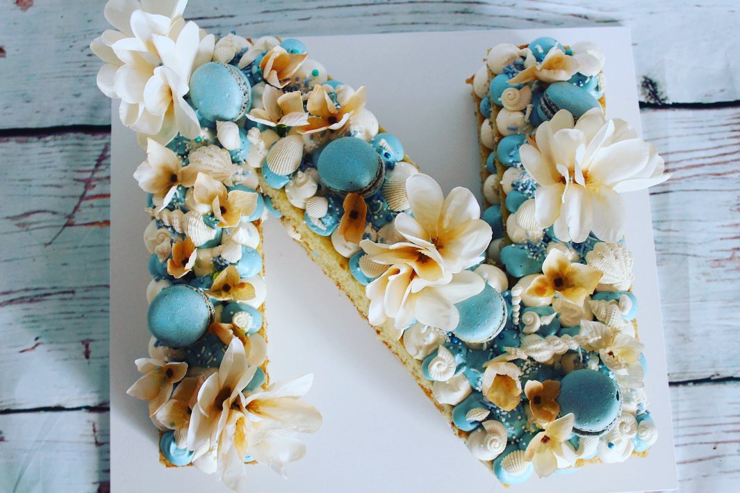 Letter N cake