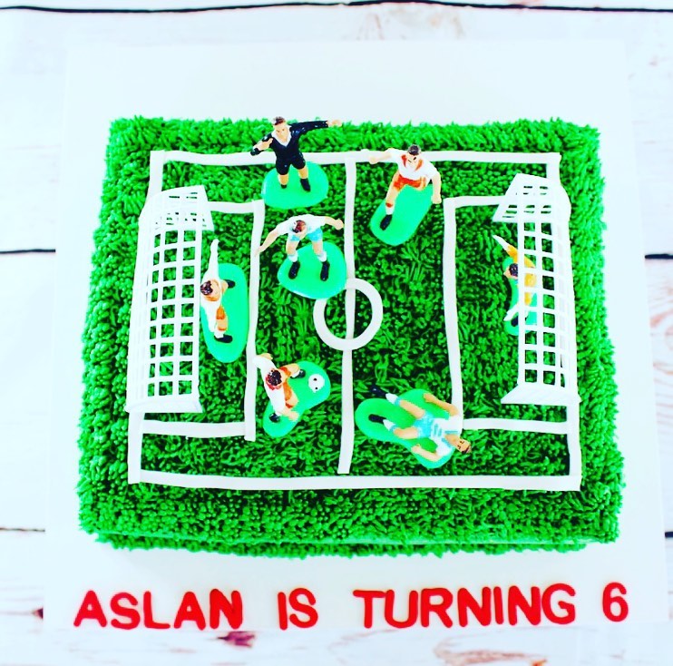 Soccer Field Cake