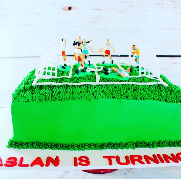 Soccer Field Cake