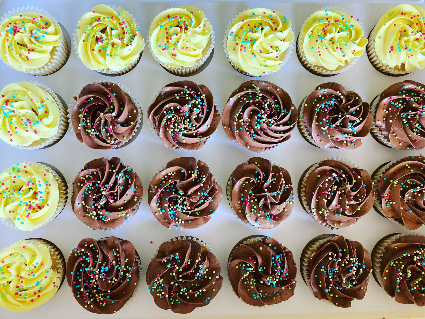 Swirl Sprinkle Cupcakes