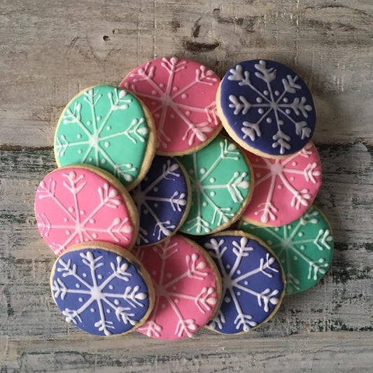 Frozen Themed Snowflake Cookies