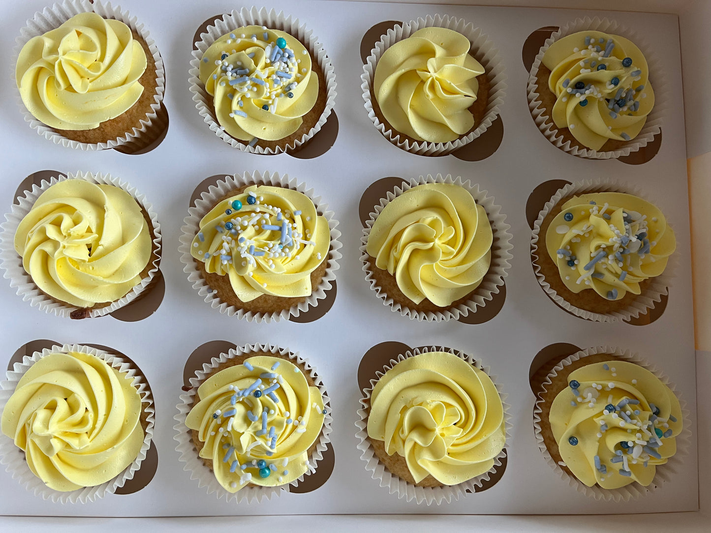 Swirl Sprinkle cupcakes