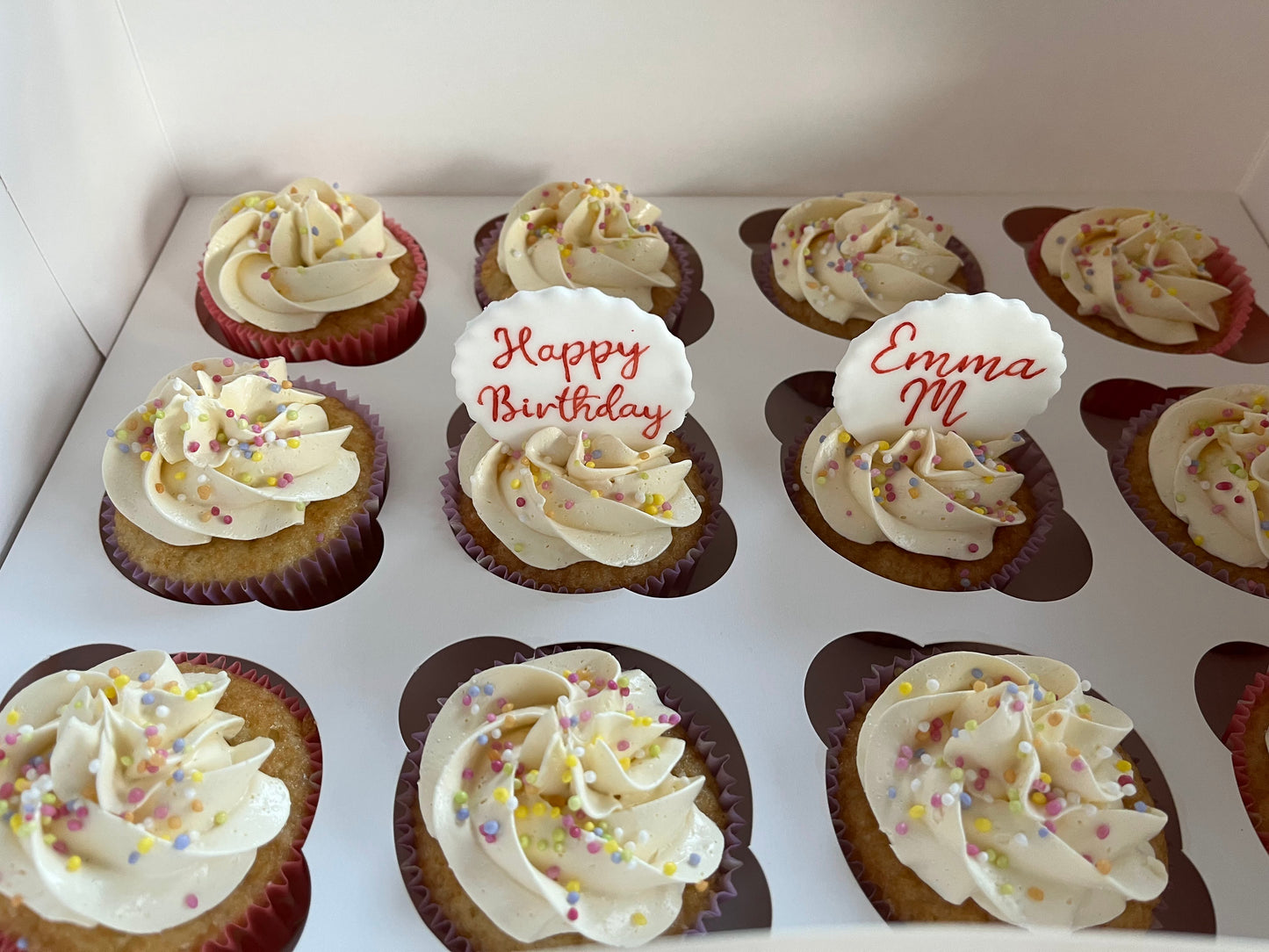 HappyBirthday Swirl cupcakes