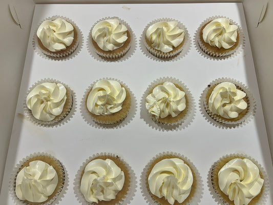 Cupcakes with a White Swirl