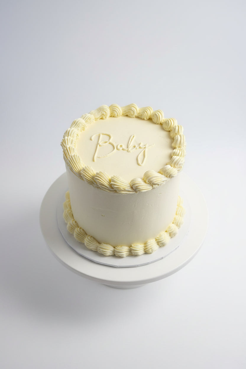 Vintage Gender Reveal Cake